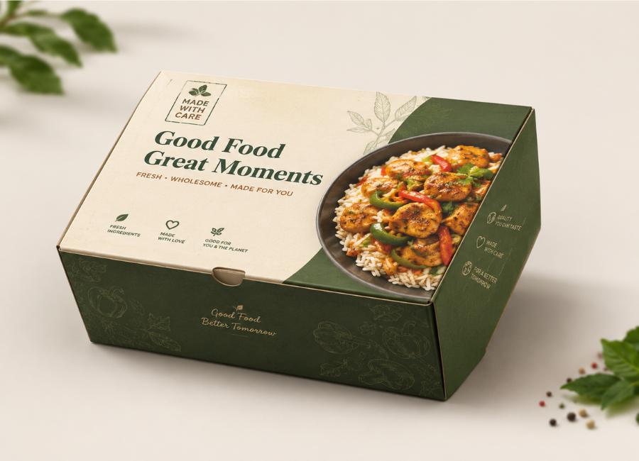 Printed food packaging boxes
