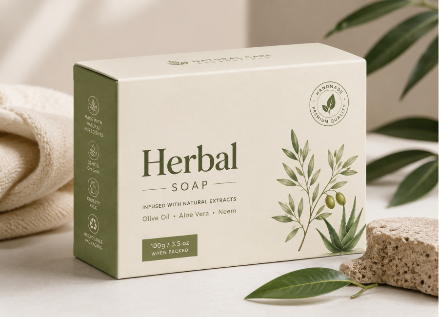 Custom printed soap packaging boxes